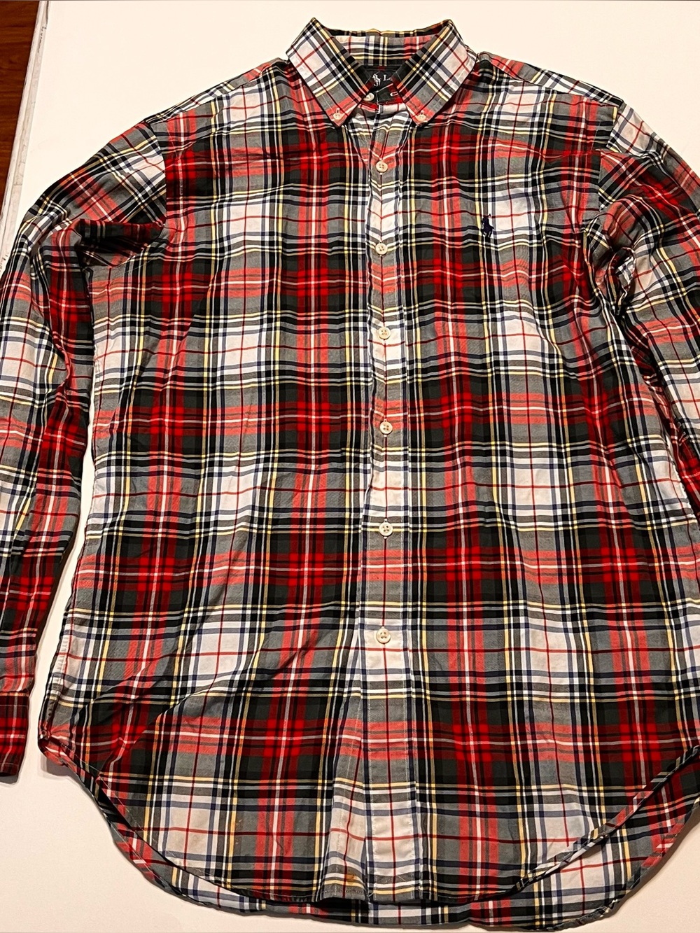 Men's Ralph Lauren Red Plaid Button-Down Shirt size small